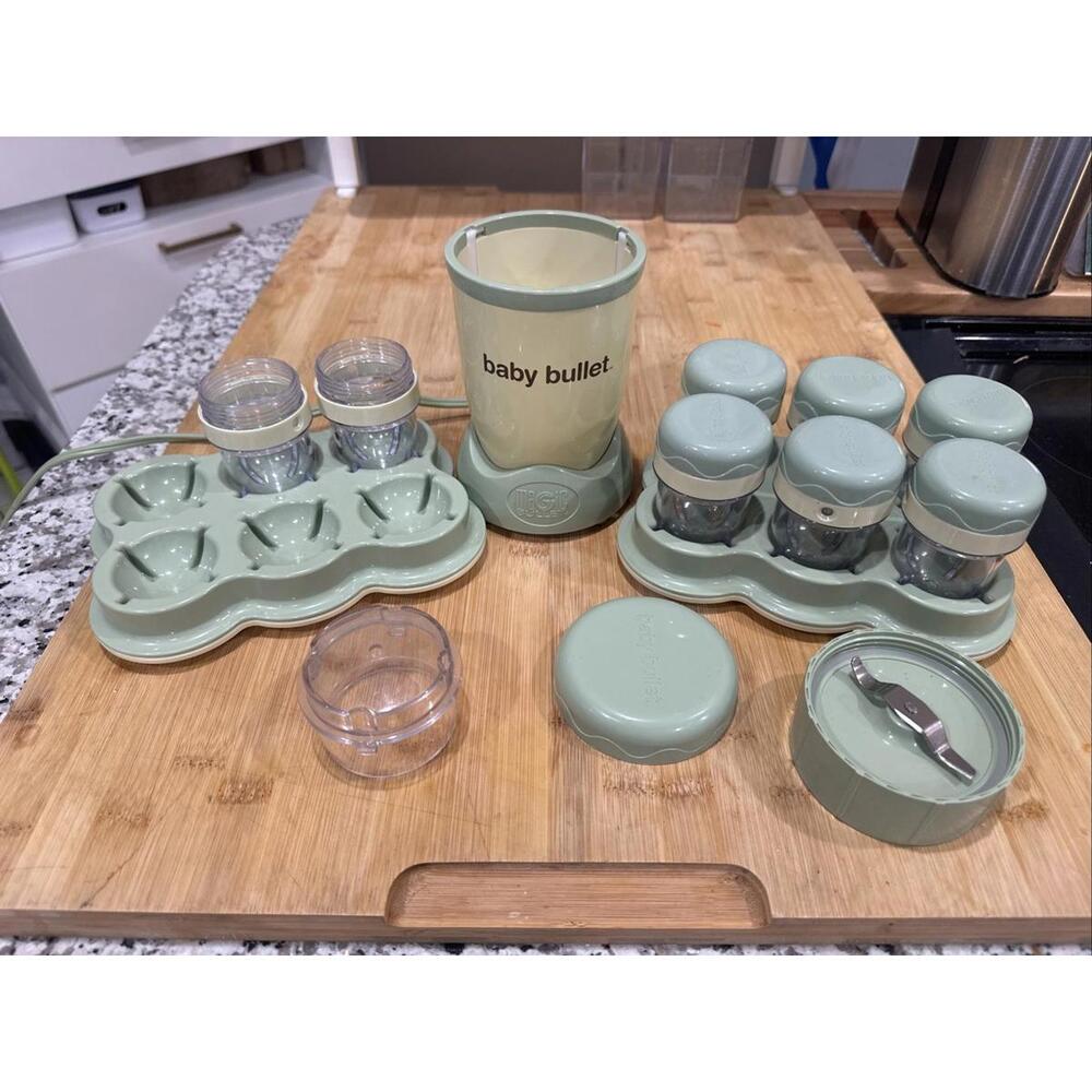 Baby Bullet Food Maker and Processor System Blender Storage Cups No Large Cup *
